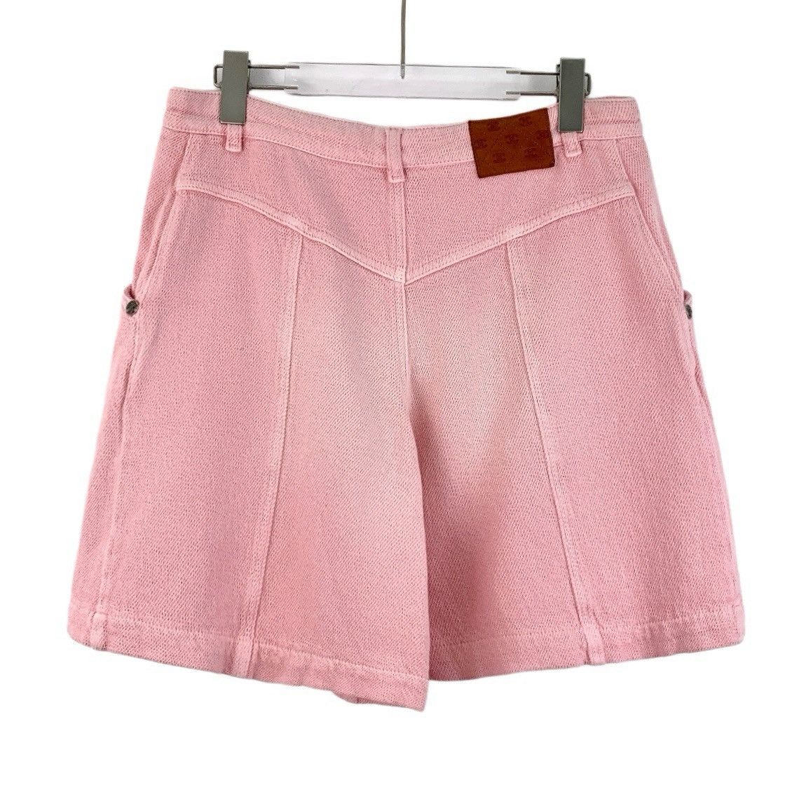 Chanel Chanel Pink Vintage Logo Cotton Casual Denim Shorts K26WX Size 27" / US 4 / IT 40 - 2 Thumbnail