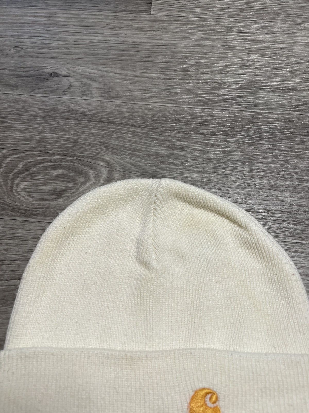 Carhartt Vintage Carhartt White American Script Beanie Hat Y2K Size ONE SIZE - 2 Thumbnail
