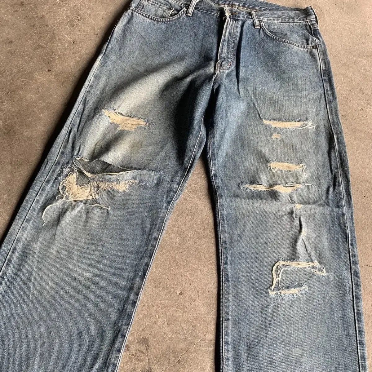 Destroy Lonely 📌 DESTROYED !! Y2K Edwin Frontier 32x30 Jeans Vintage Pants Size US 32 / EU 48 - 5 Thumbnail