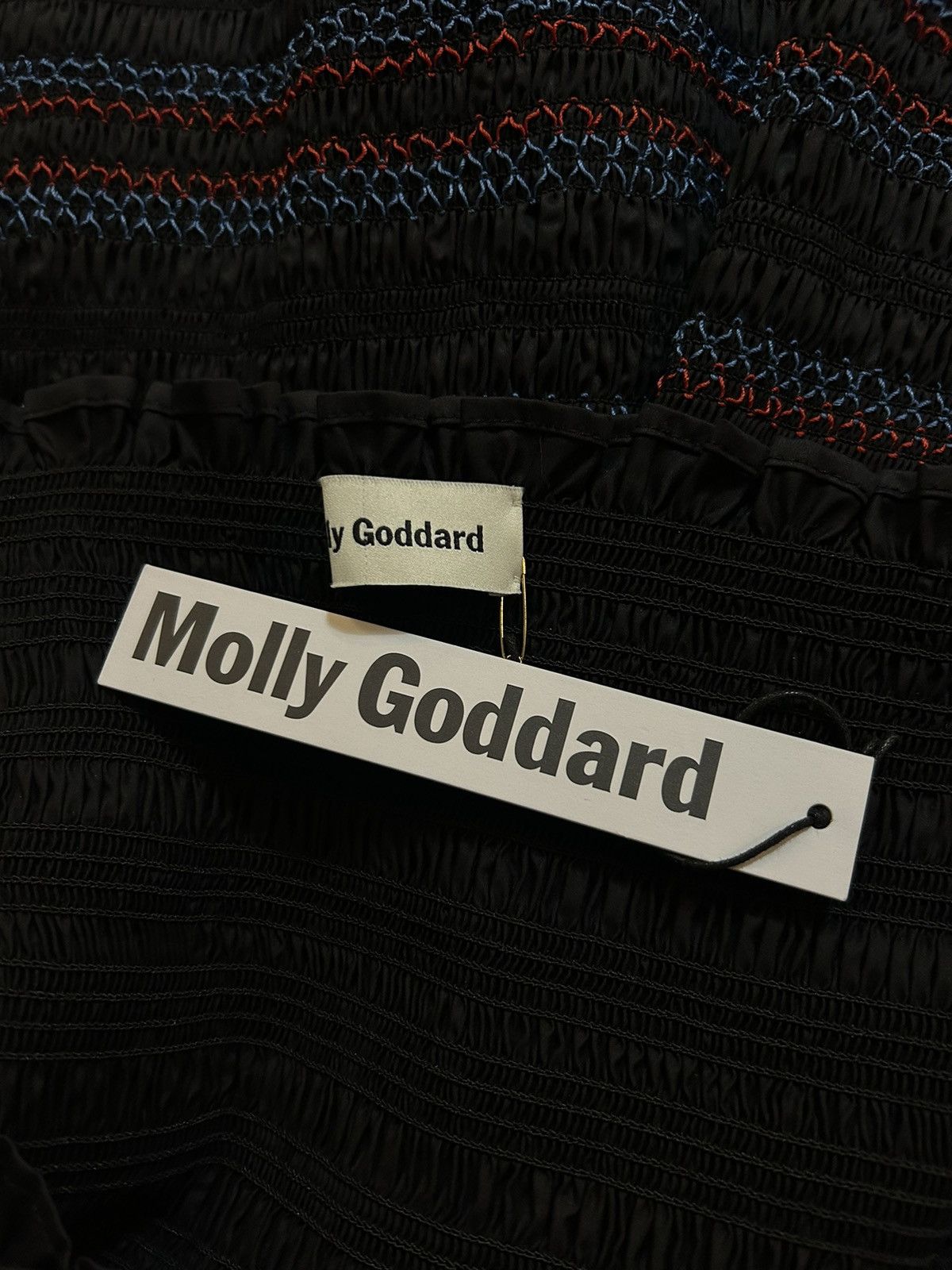 Molly Goddard NWT! Smocked Striped Mini Dress Size L / US 10 / IT 46 - 5 Thumbnail