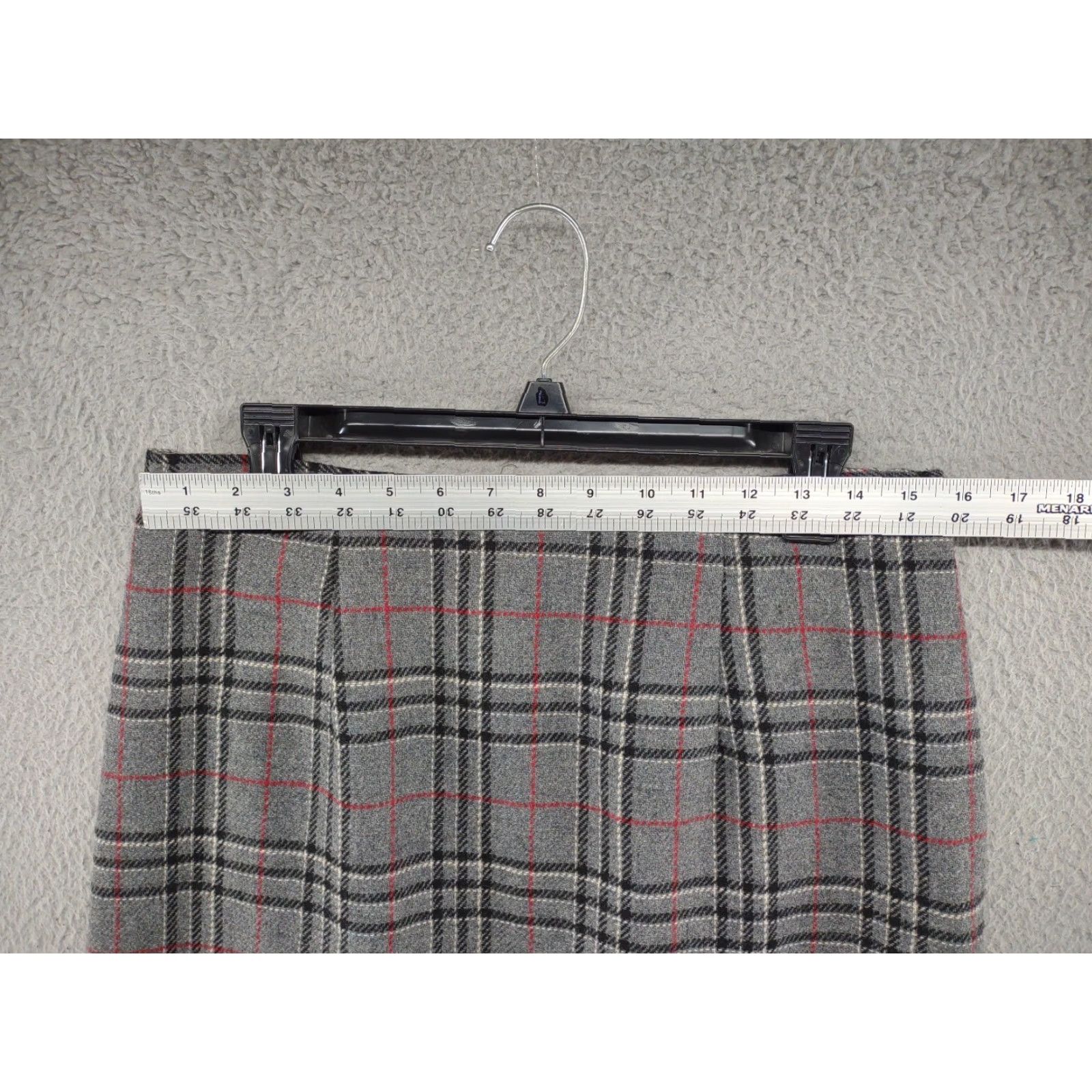 Vintage VINTAGE Sag Harbor Plaid Wool Blend Tassel Long Skirt in Women's Size 12 Petite Size 34" / US 12 / IT 48 - 4 Thumbnail