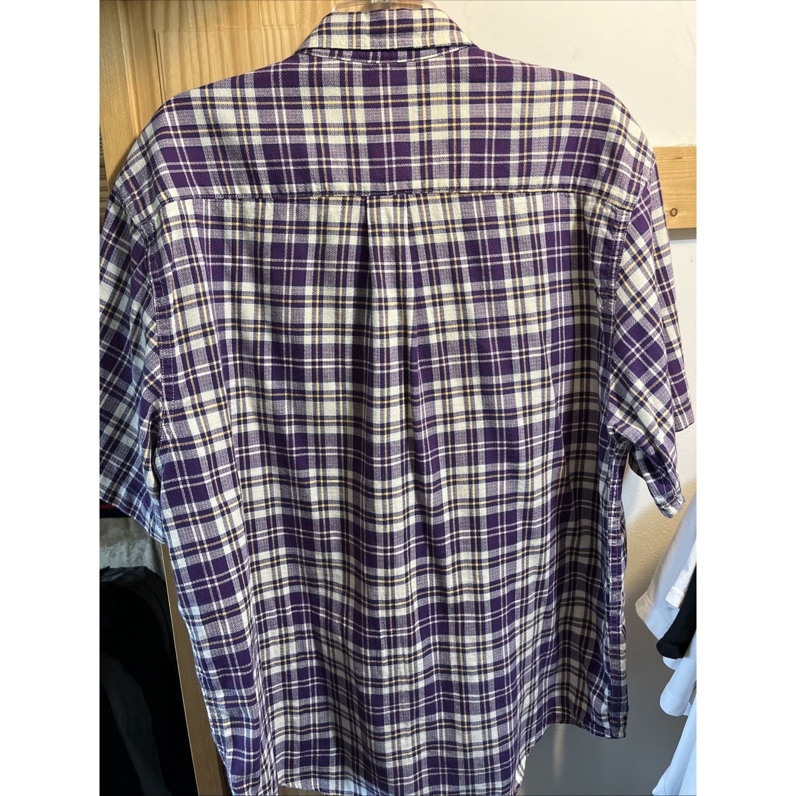 Eddie Bauer Eddie Bauer Vintage Men’s Medium Purple Plaid Cotton Shirt Size US M / EU 48-50 / 2 - 7 Thumbnail