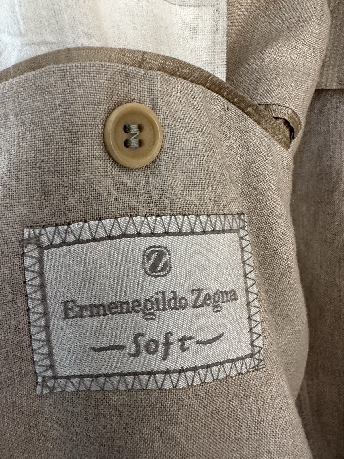 Ermenegildo Zegna 100% Linen Jacket, 48-extra T, DRYCLEANED, MINT Size 46L - 3 Thumbnail