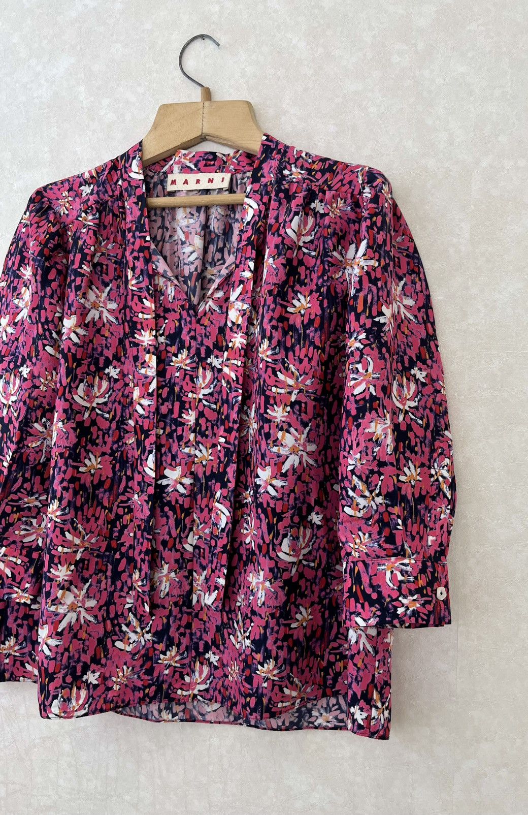 Marni Marni Floral Impressionist Silk Top Size XL / US 12-14 / IT 48-50 - 4 Thumbnail