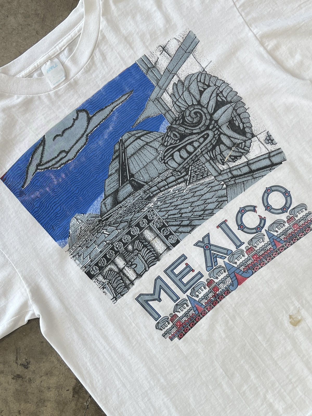 Vintage Vintage 90s Mexico Culture Pyramid Vacation Tee Large Size US L / EU 52-54 / 3 - 1 Thumbnail