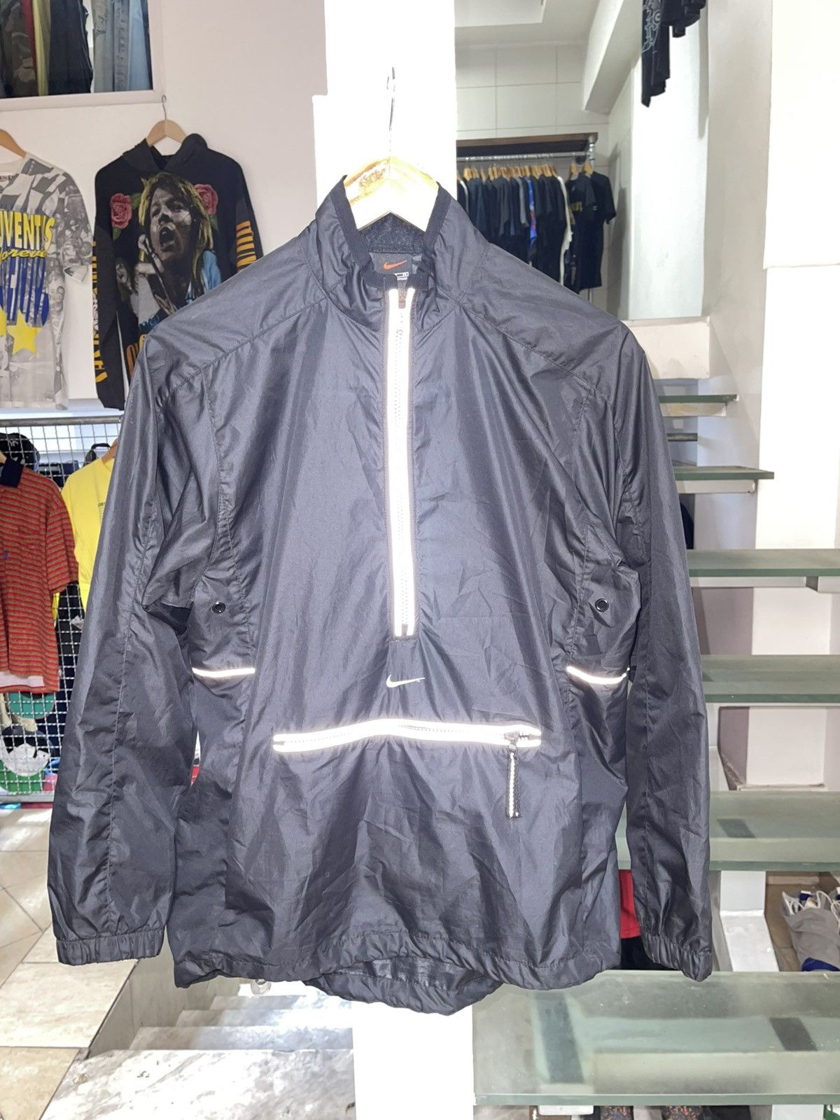 Nike × Vintage Vintage Nike Reflective 90s Quarter zip Windbreaker Size US S / EU 44-46 / 1 - 3 Thumbnail