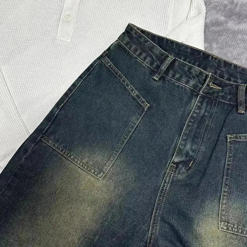 Japanese Brand Retro loose fitting straight leg jeans Size US 32 / EU 48 - 5 Thumbnail