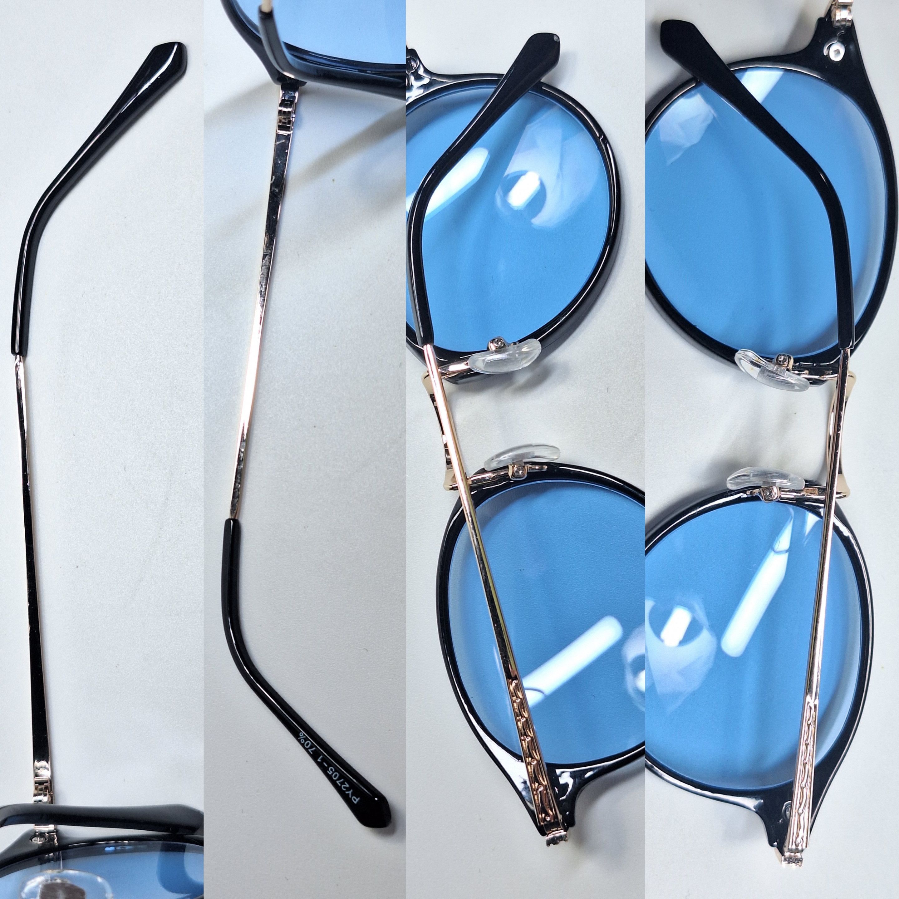 Uniqlo [VINTAGE] Boston Combination Blue Tint Sunglasses - PY2705-1 Size ONE SIZE - 5 Thumbnail