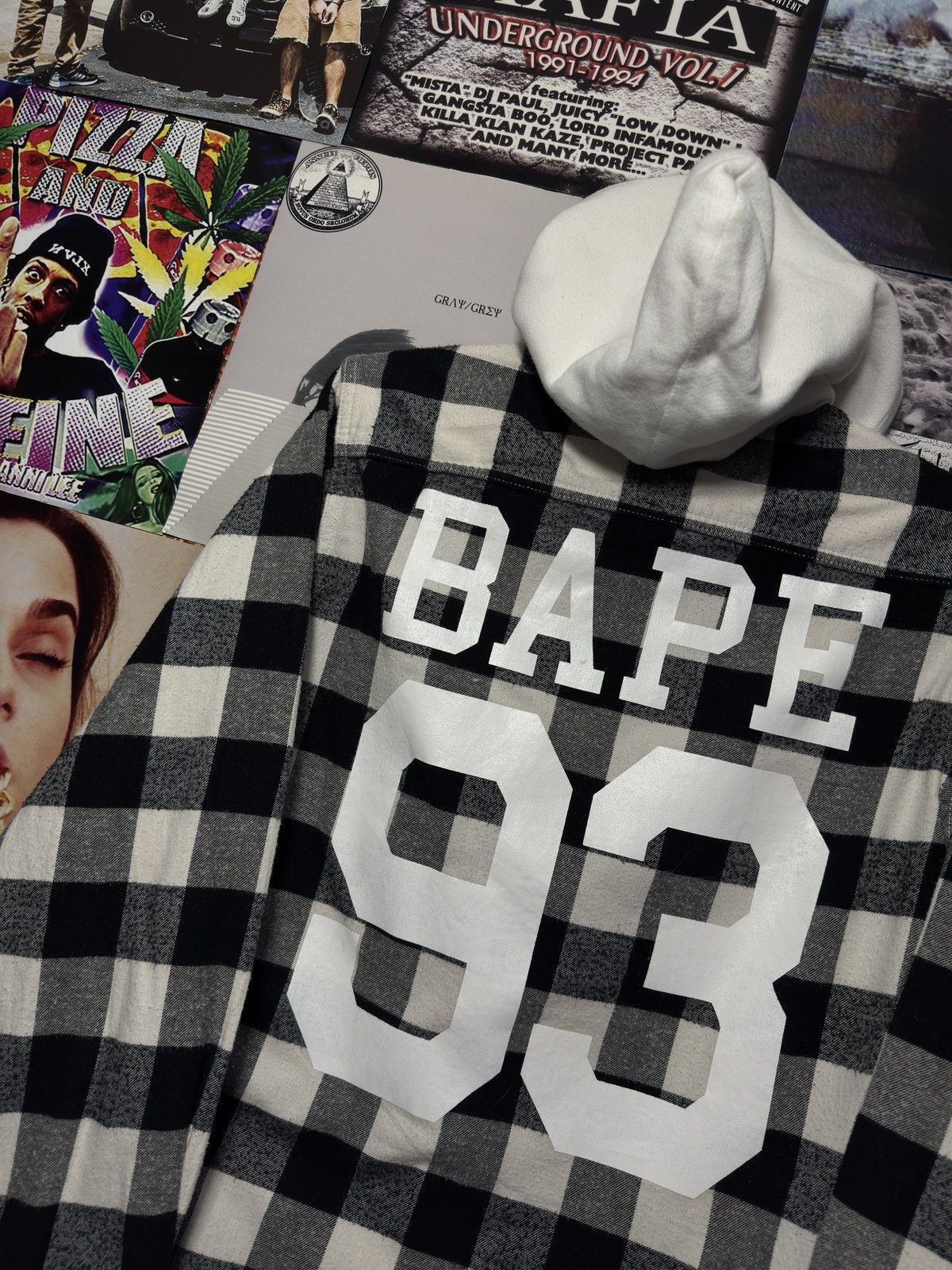 Bape Bape A Bathing Ape Plaid Shirt Hoodie Size US S / EU 44-46 / 1 - 2 Thumbnail
