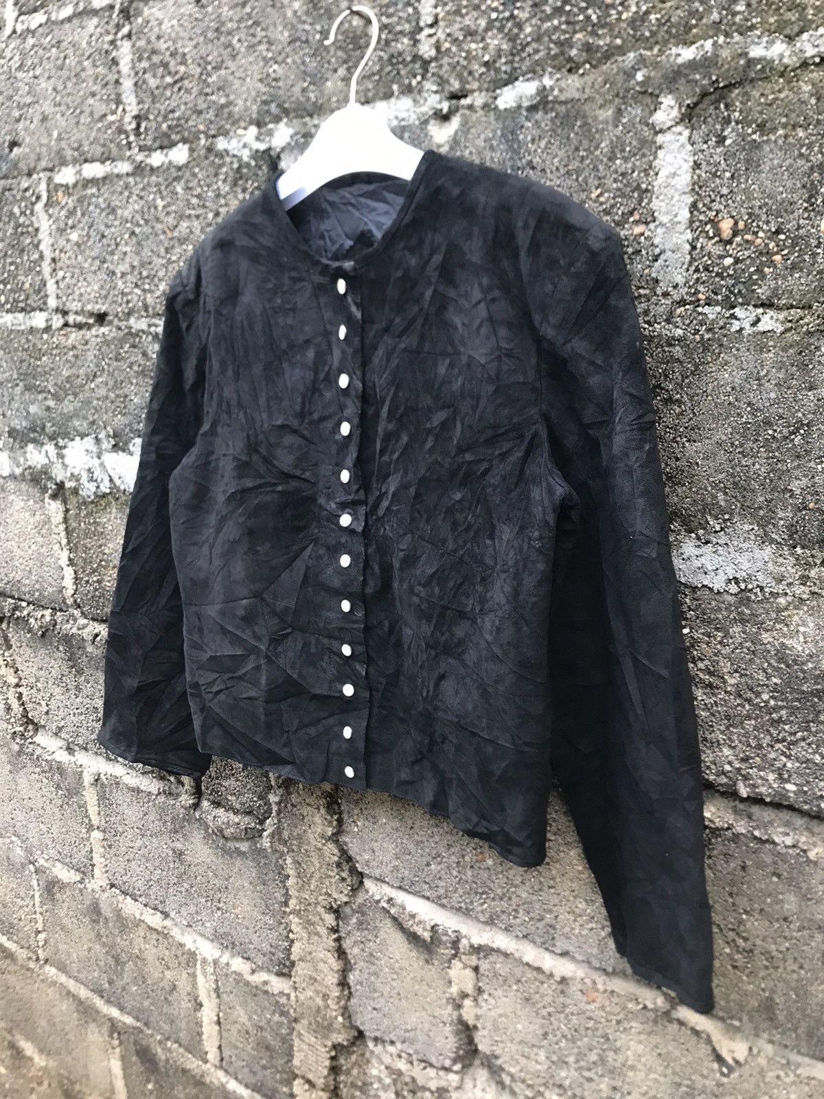 Genuine Leather ⚡️Vintage Passage Leather Snap Button Cropped Jacket Size M / US 6-8 / IT 42-44 - 3 Thumbnail