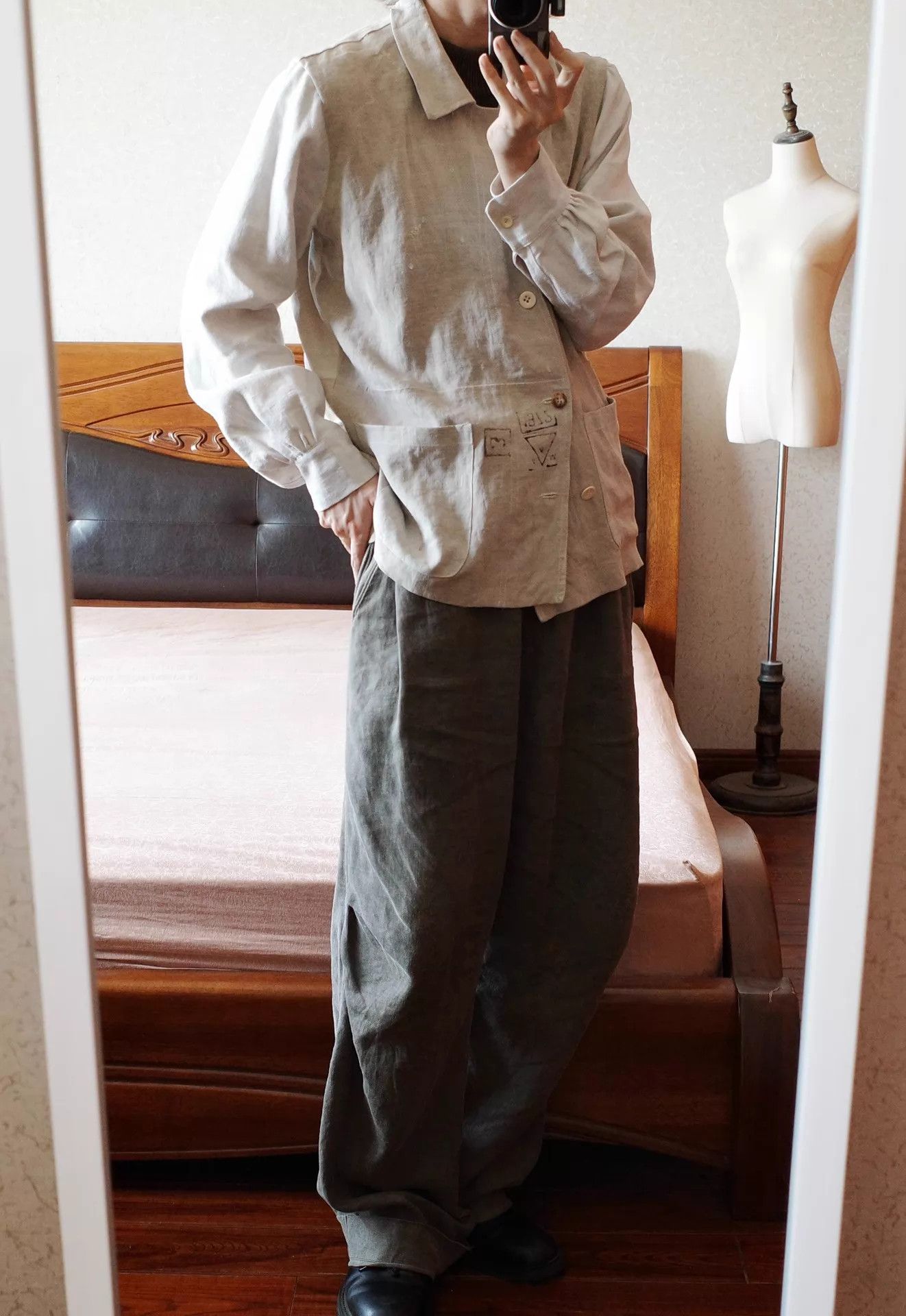 Archivio J.M. Ribot Archivio JM Ribot 00s Vintage Linen Patchwork Jacket Size US S / EU 44-46 / 1 - 9 Thumbnail