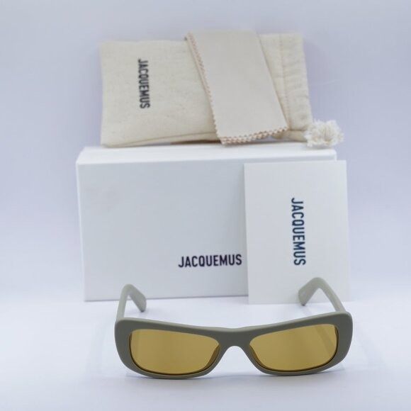 Jacquemus CAPRI JAC/55 C7 Sunglasses Cream Rectangle Frame