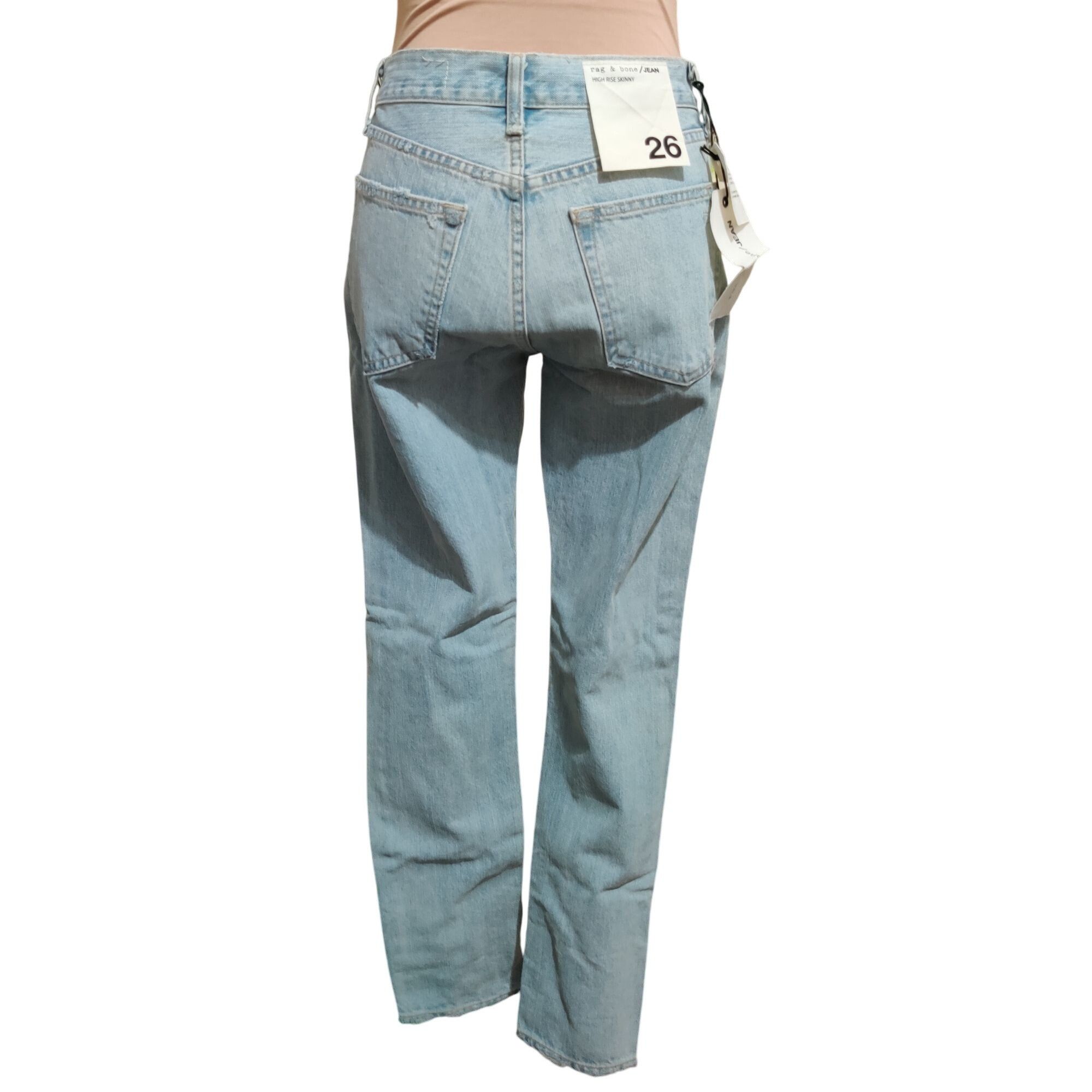 Rag & Bone rag & bone 26 High Rise Skinny Glena Jeans Light Wash Raw He Size 26" / US 2 / IT 38 - 2 Thumbnail