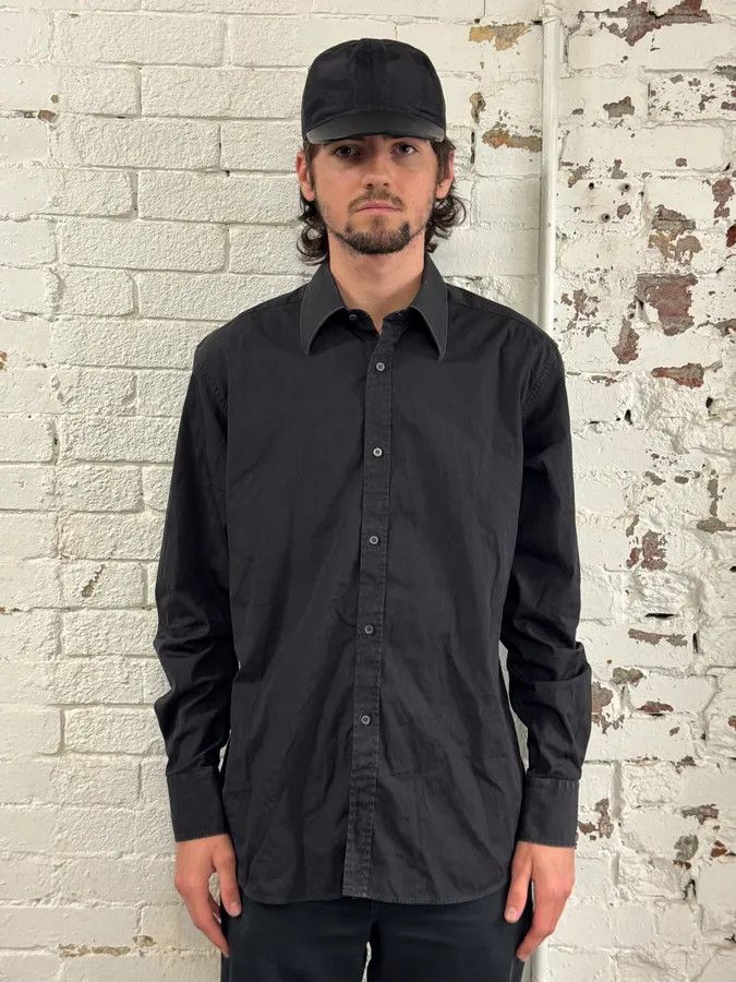 Gucci Gucci Black Classic Cotton Shirt Size US M / EU 48-50 / 2 - 2 Thumbnail