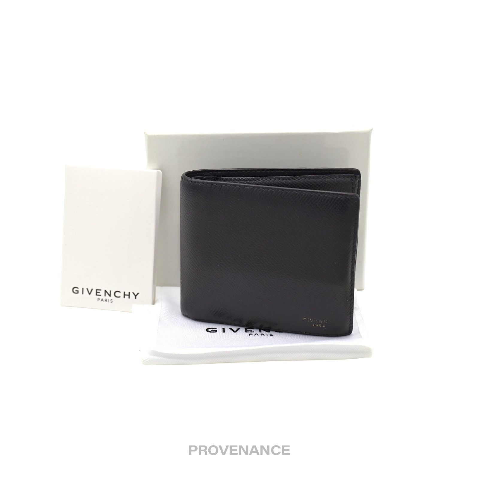 Givenchy 🔴 Givenchy Bifold Wallet - Black Grained Leather Size ONE SIZE - 1 Thumbnail