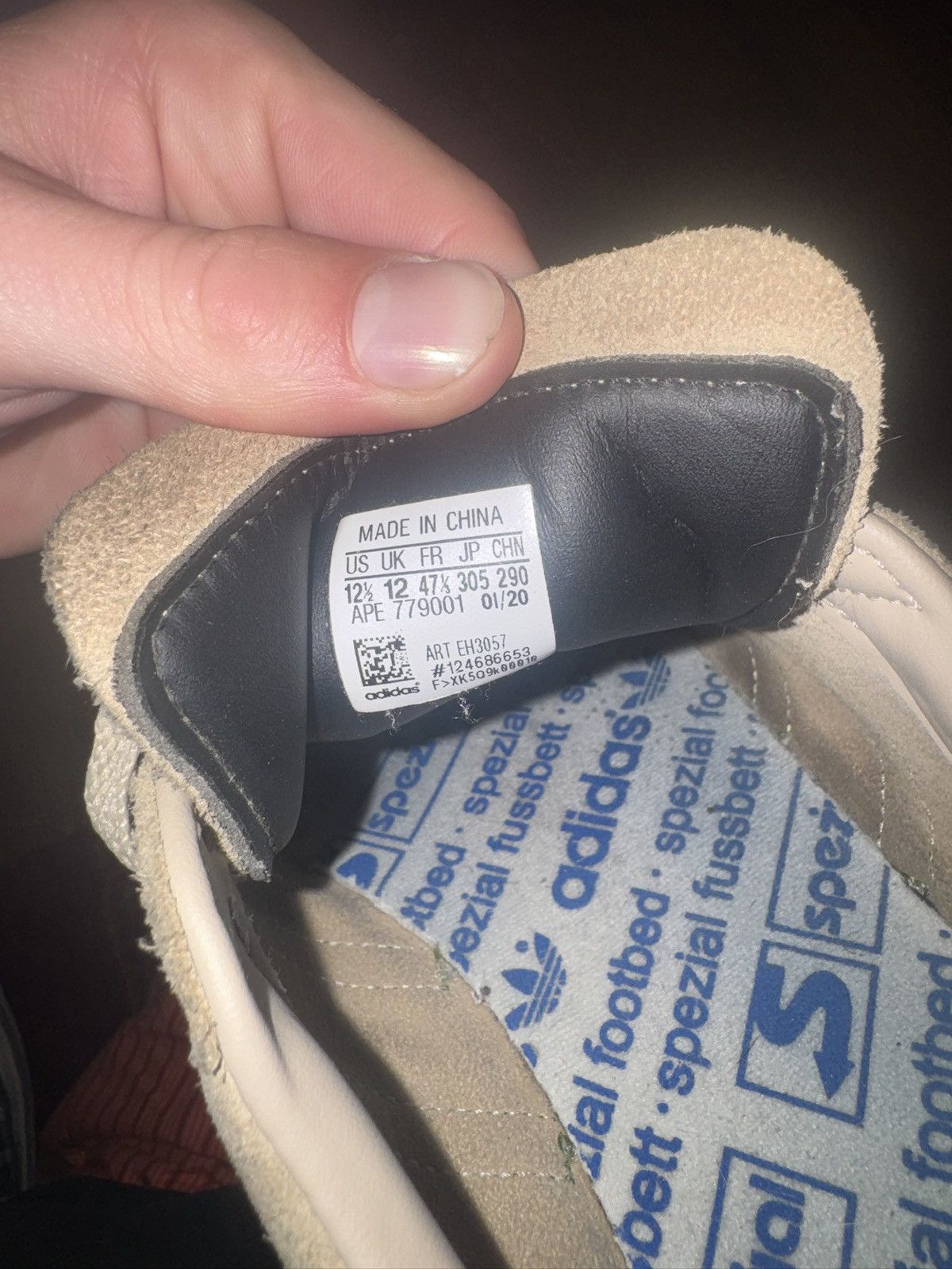 Adidas Adidas LOTHERTON Handball Spezial Suede Beige and green Size US 12.5 / EU 45-46 - 6 Thumbnail