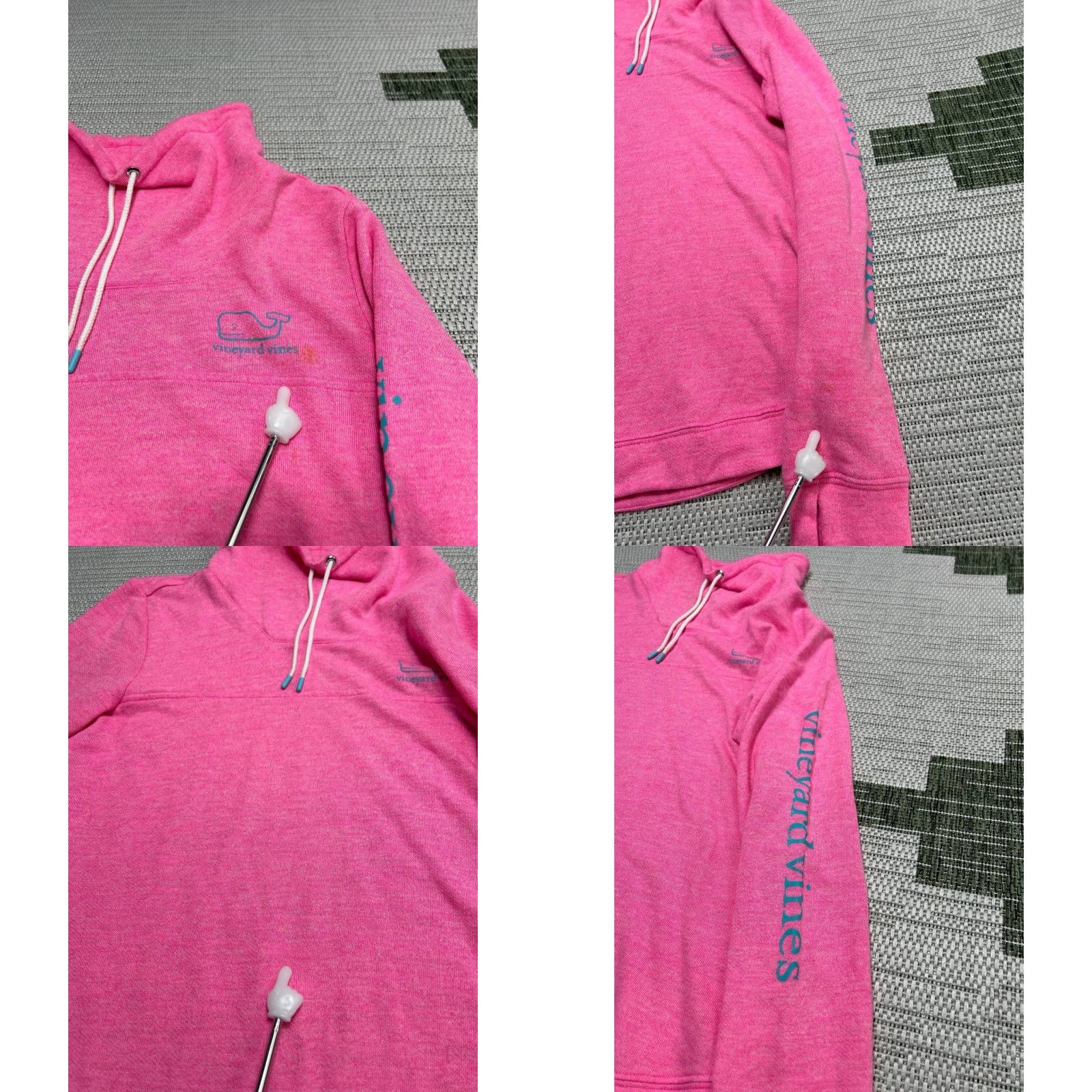Vineyard Vines Vineyard Vines Sweatshirt Women Small Pink Cotton Logo Funnel Neck Size S / US 4 / IT 40 - 8 Thumbnail
