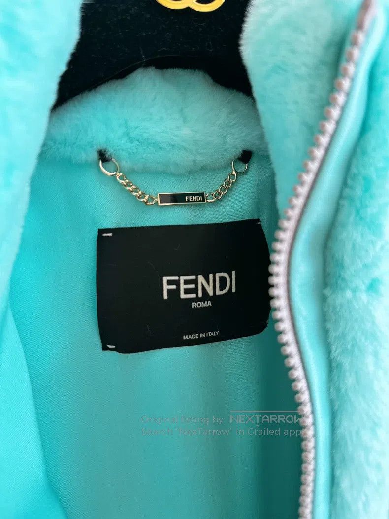 Other Fendi Limited Edition Mink Fur Collar Pocket Leather Jacke Size 4XL / US 24-26 - 7 Thumbnail