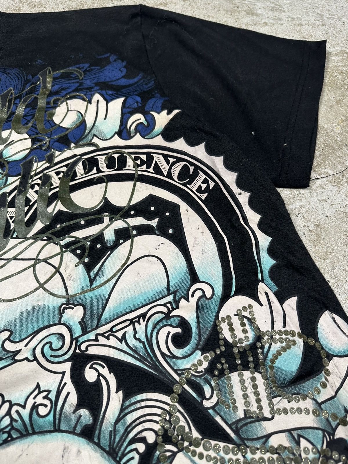 Ecko Unltd. × Vintage Vintage Y2K Ecko Unlimited Big All Over Print Black T Shirt Size US L / EU 52-54 / 3 - 6 Thumbnail