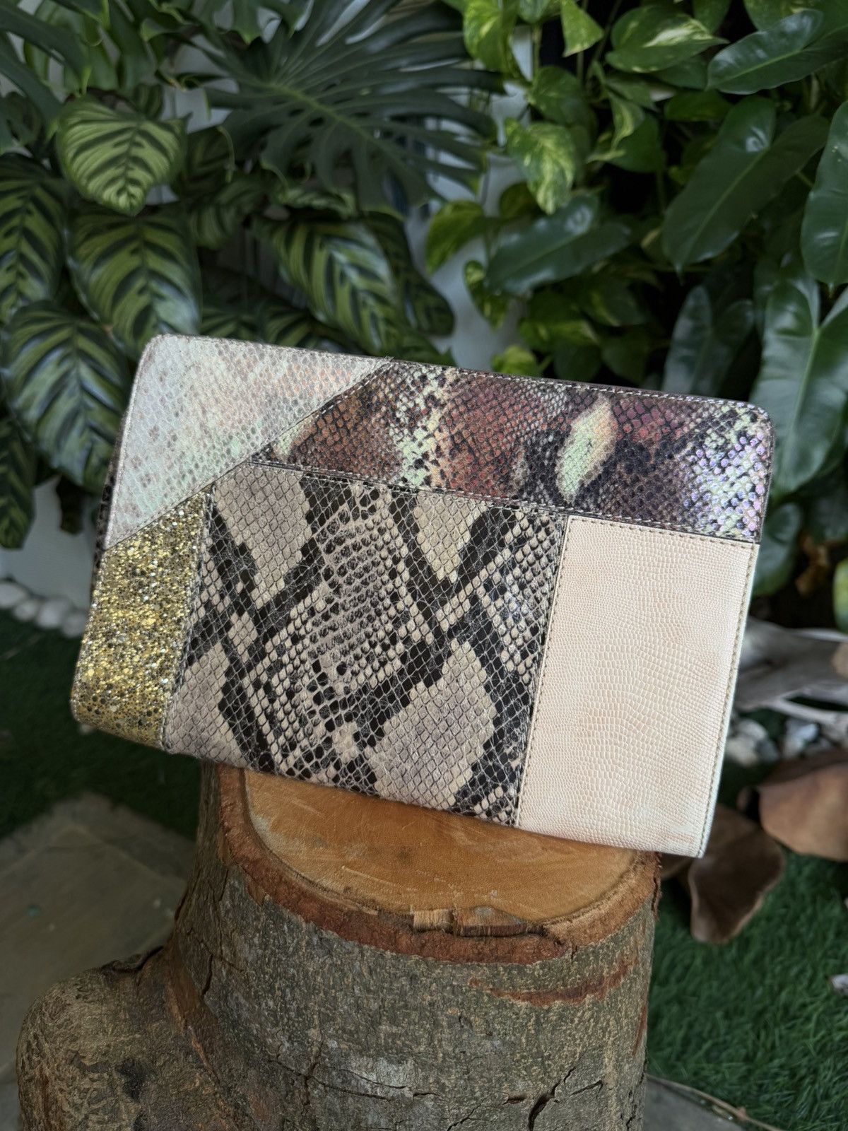 Stella McCartney MUST HAVE! Falabella Faux Snakeskin Patchwork Clutch Bag Size ONE SIZE - 1 Thumbnail