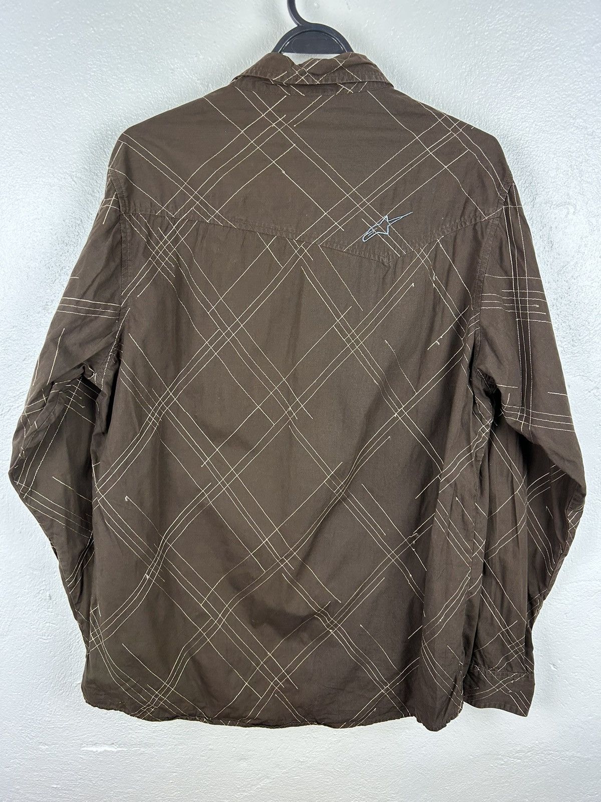 Alpinestars Vintage Alpinestars Striped Embroidery Long Sleeve Shirt Size US L / EU 52-54 / 3 - 5 Thumbnail