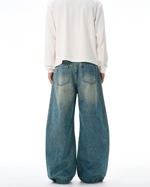 Vintage American-style high-street men's baggy curved-leg jeans Size US 32 / EU 48 - 5 Thumbnail