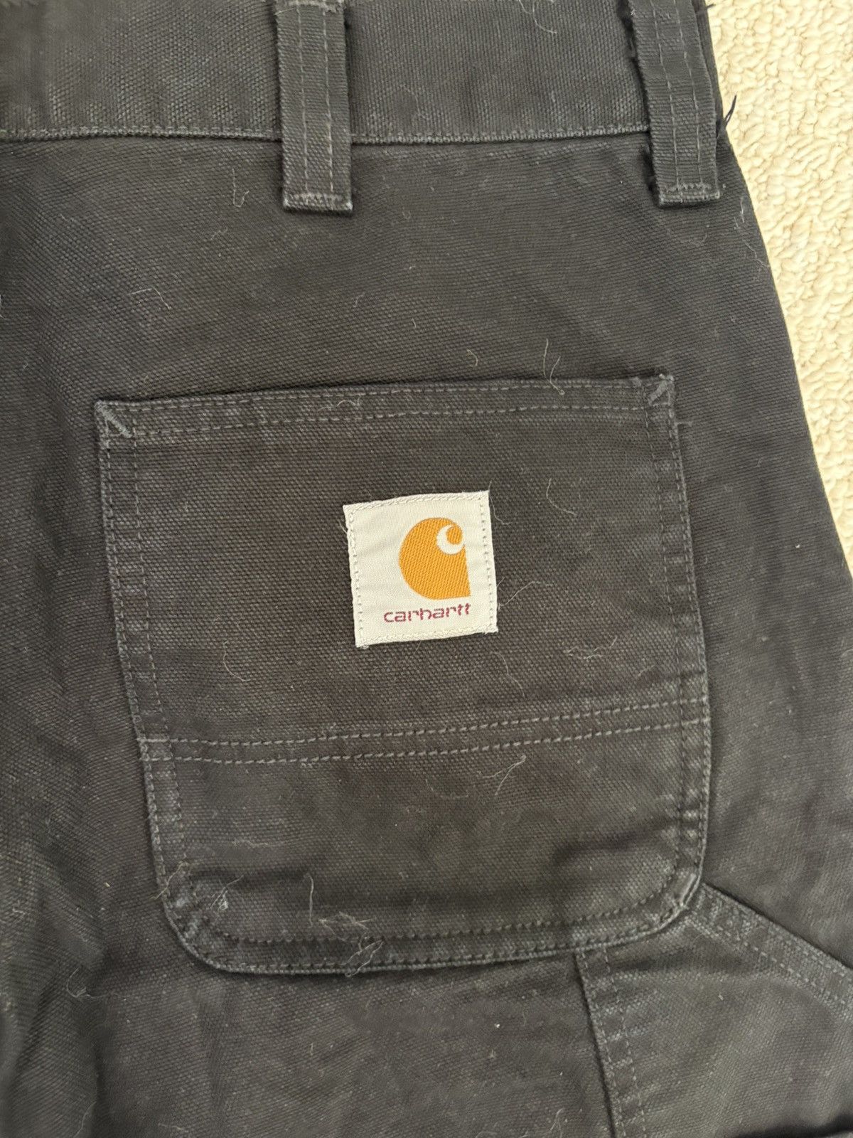 Carhartt Wip Black Carhartt Work In Progress double knee carpenter pant Size US 33 - 3 Thumbnail