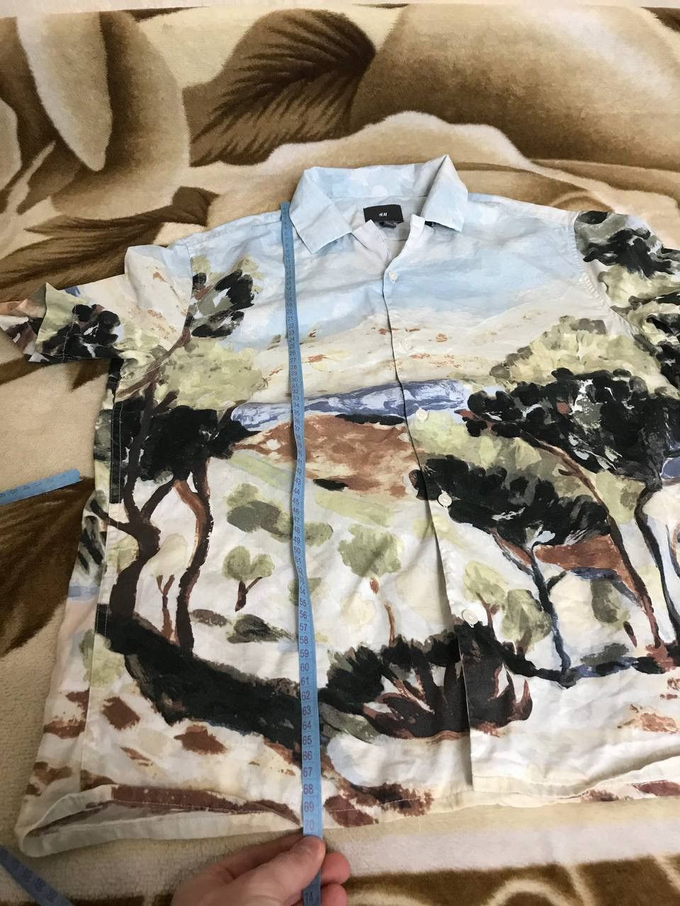 H&M 🔥 RARE H&M Resort Landscape Hawaiian Button Shirt Art Anime Size US L / EU 52-54 / 3 - 11 Thumbnail
