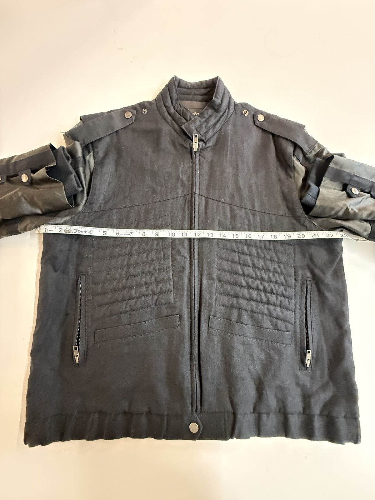 Japanese Brand Hiro Sawatari Linen Moto Bomber Jacket — Made in Japan Size US L / EU 52-54 / 3 - 19 Thumbnail