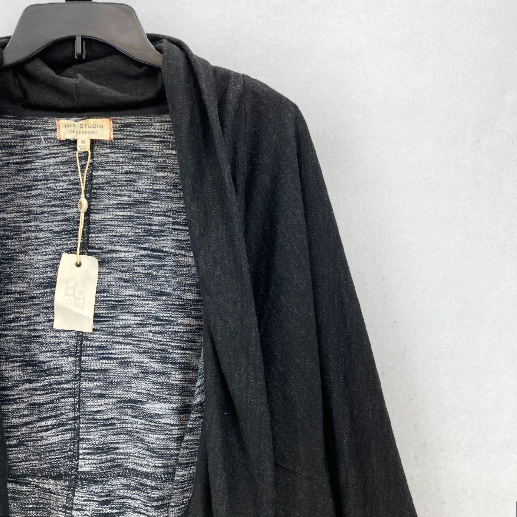 Vintage VINTAGE Max Studio Weekend Open Front cardigan Sweater Women's XL Dark Gray Stretch NWT Size XL / US 12-14 / IT 48-50 - 2 Thumbnail