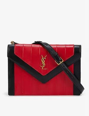 Saint Laurent Paris o1s1wg111124 Size: OS / Leather Shoulder Bag in Red & Black Size ONE SIZE - 1 Thumbnail