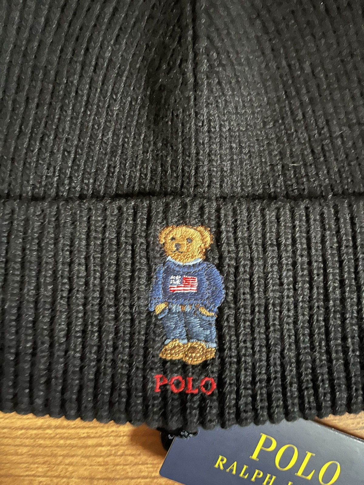 Polo Ralph Lauren Polo Ralph Lauren Solid Flag Bear Beanie Size ONE SIZE - 2 Thumbnail