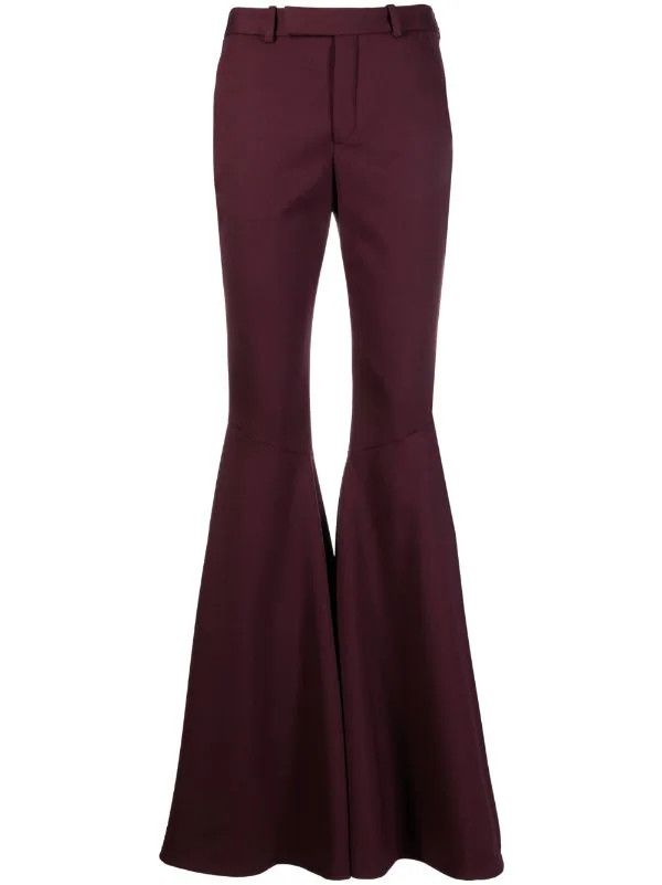 o1b1hav110724 Flared Pants in Gabardine in Marroon