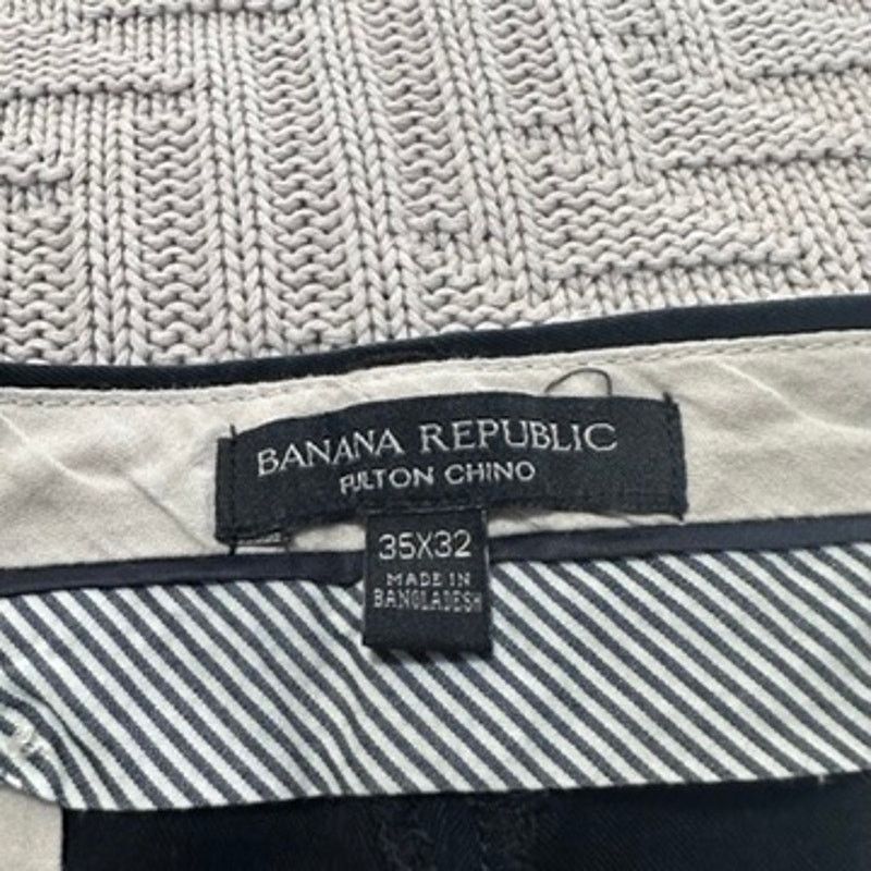 Banana Republic Banana Republic navy Fulton chino pants size 35 Size US 35 - 4 Thumbnail