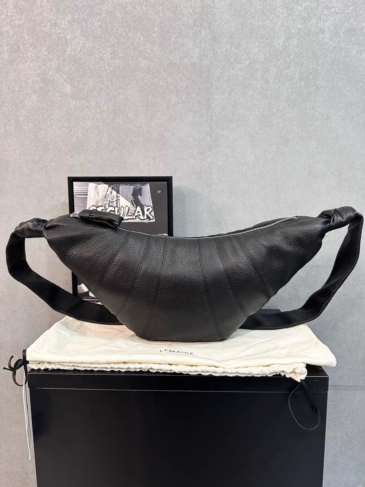 Lemaire Lemaire Medium Black Croissant Bag K34 Size ONE SIZE - 3 Thumbnail