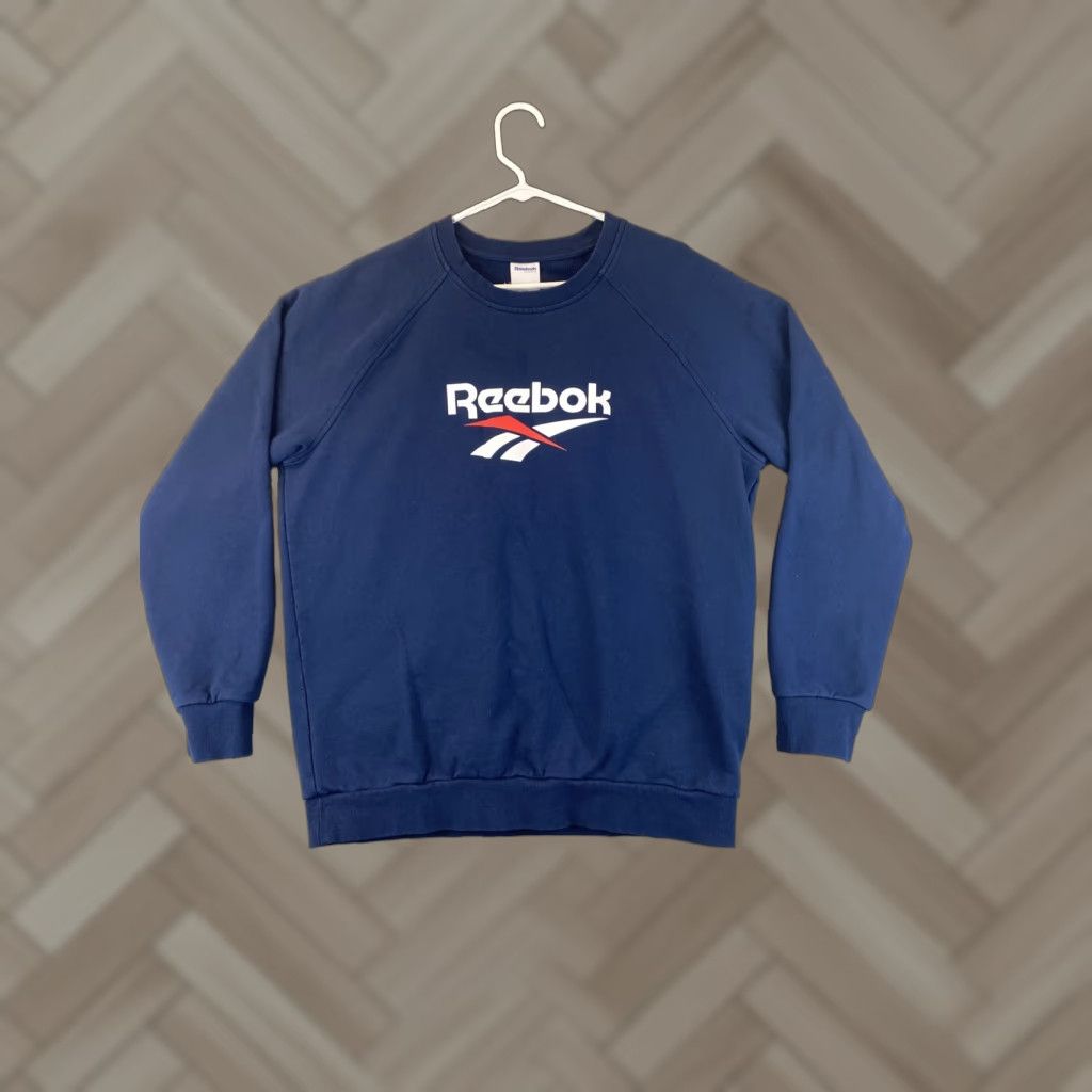 Reebok Reebok Sweatshirt Pullover Logo Navy Blue XL XLARGE / 61-18 Men Regular Shirt Other Size US XL / EU 56 / 4 - 1 Thumbnail