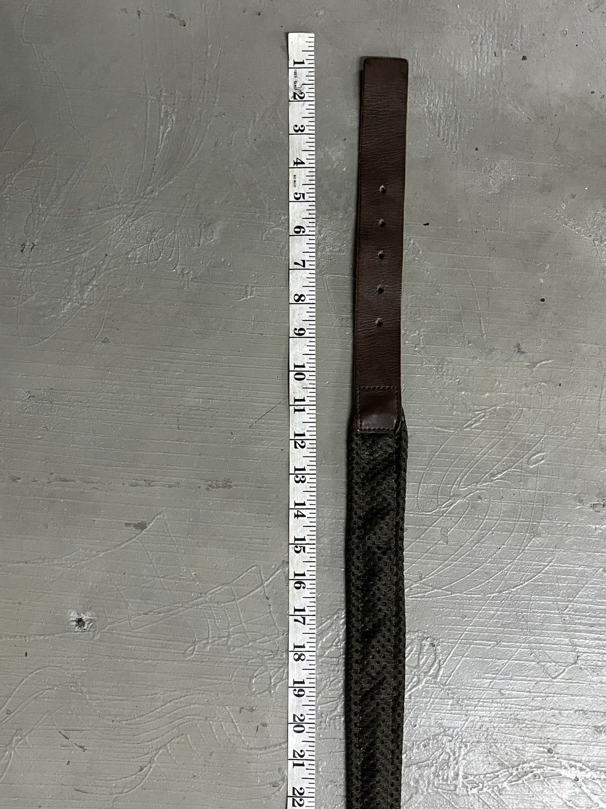 Final Home Final Home Issey Miyake Leather/Mesh Utility Tactical Belt Size ONE SIZE - 20 Thumbnail