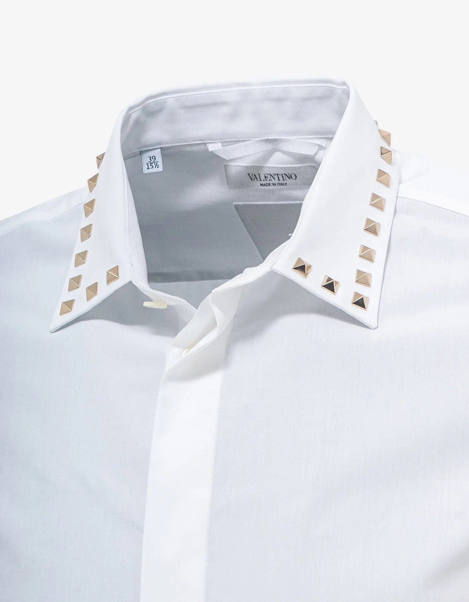 Valentino Valentino Garavani White Stud Shirt Size 38(15”) Size US S / EU 44-46 / 1 - 5 Thumbnail