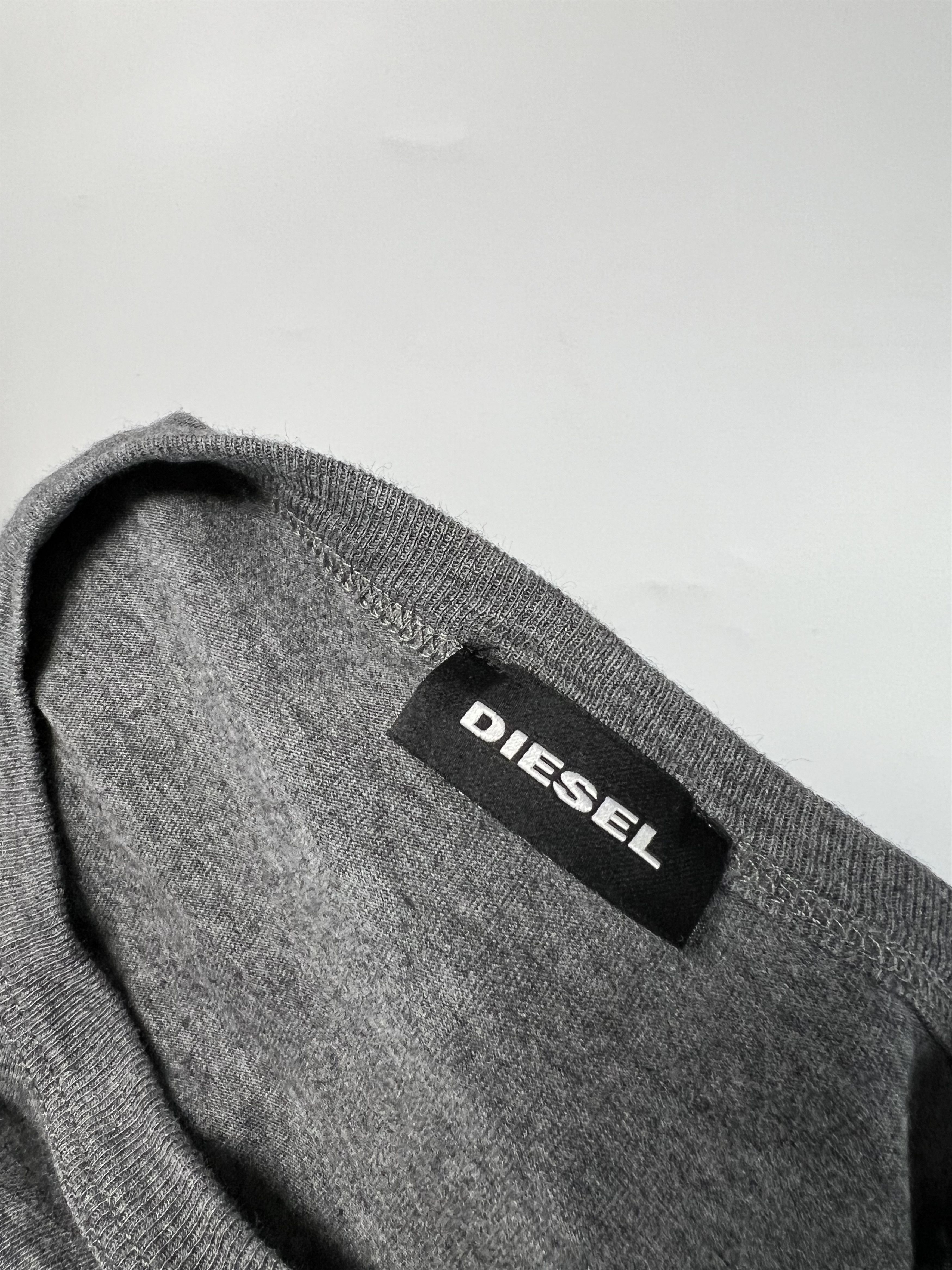 Diesel Diesel Men's Gray Long Sleeve T Shirt Big Logo Size S Size US S / EU 44-46 / 1 - 13 Thumbnail