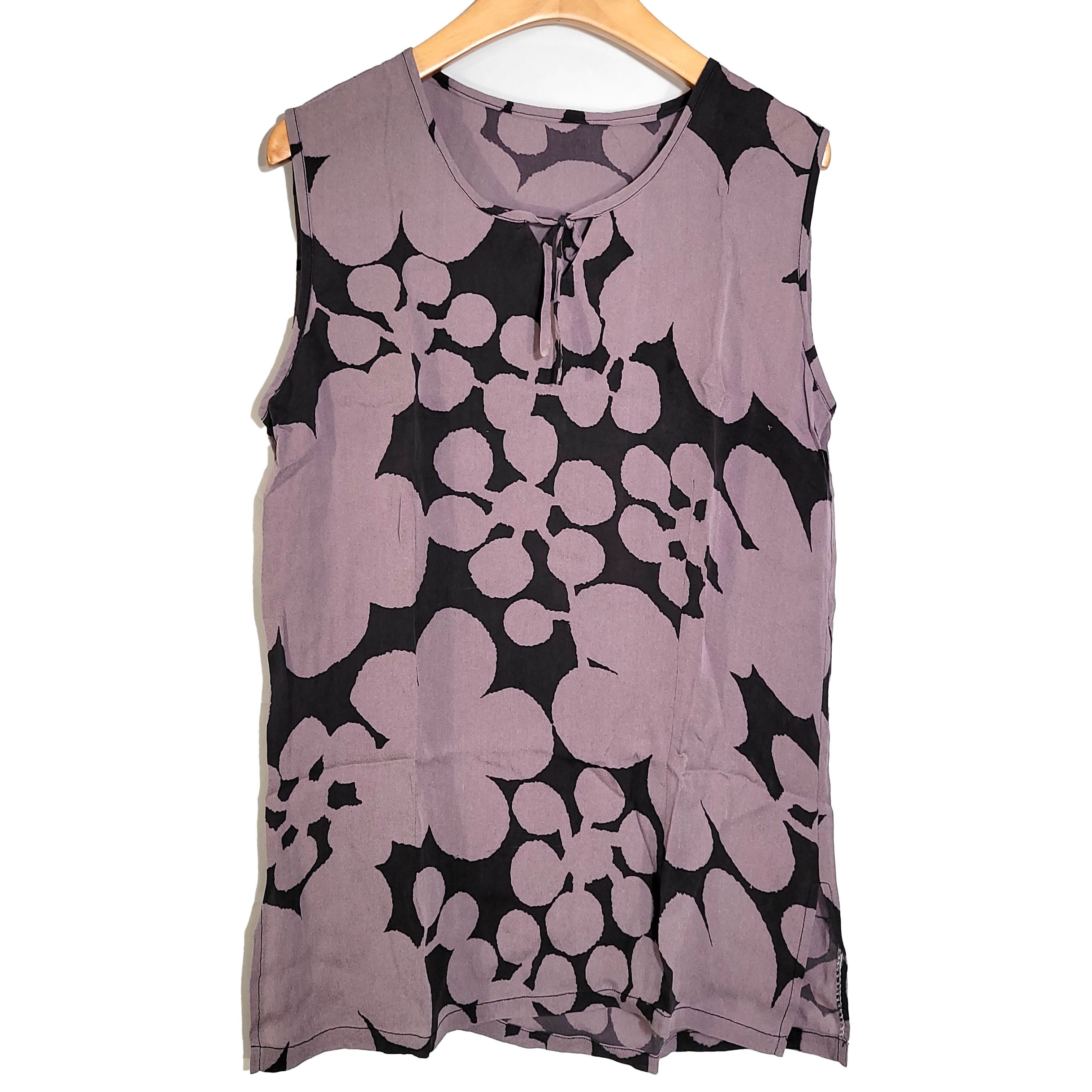 Other Women's 100% Silk Size S Sleeveless Tank Top SCB818 Size S / US 4 / IT 40 - 1 Thumbnail