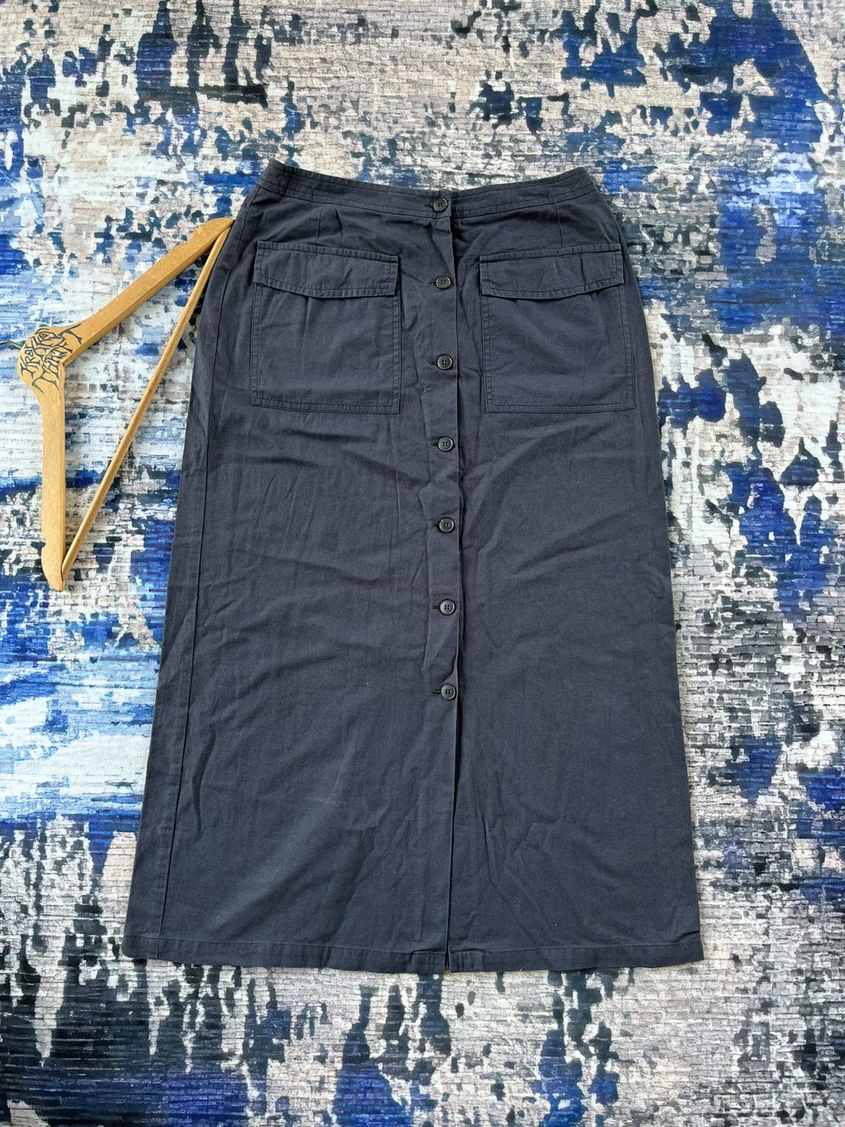 Designer × Vintage × agnes b. STEALS Agnes B. Double Pocket Button Skirts Size 30" / US 8 / IT 44 - 1 Thumbnail