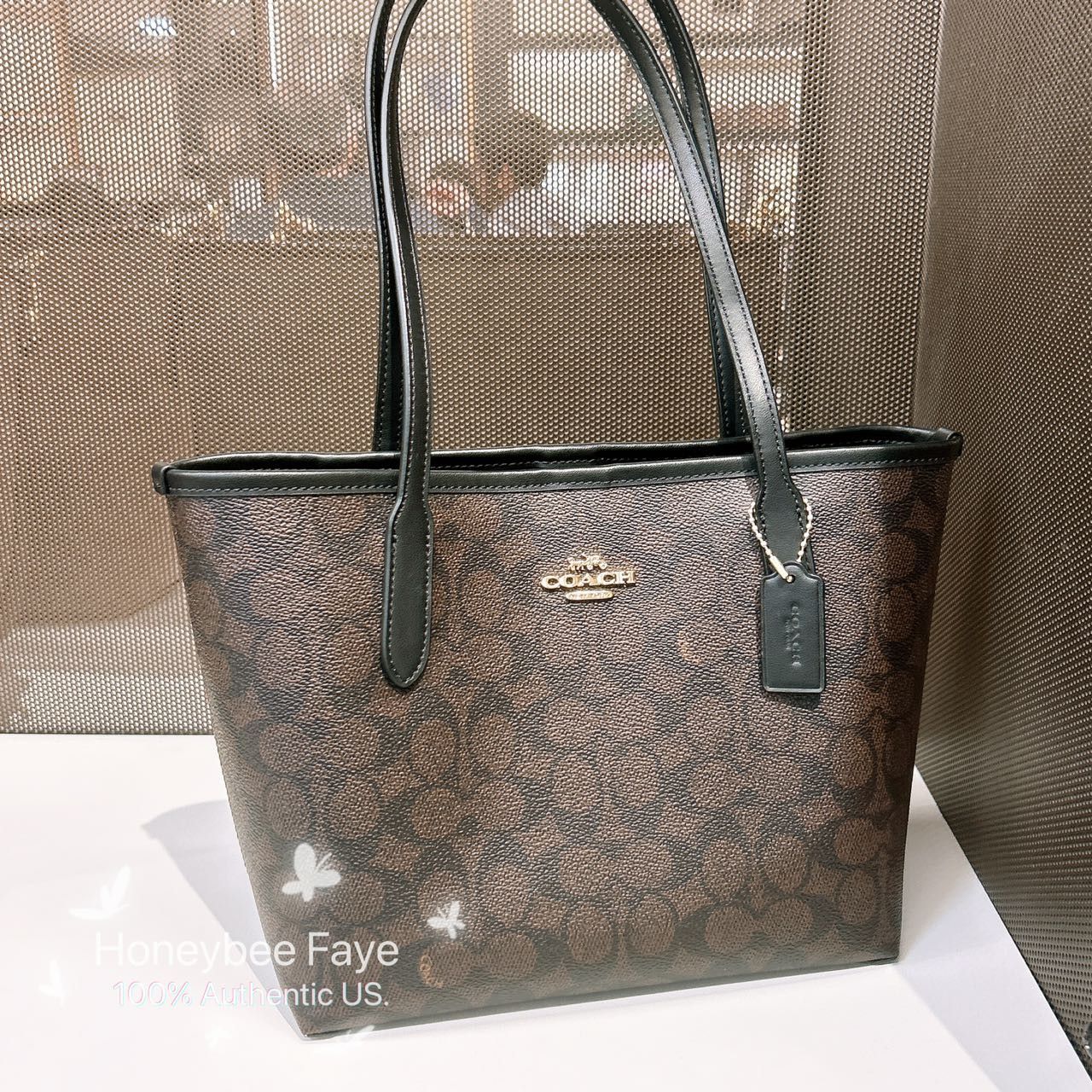 Coach Small City Tote Bag In Signature Canvas CU759 Size ONE SIZE - 1 Thumbnail