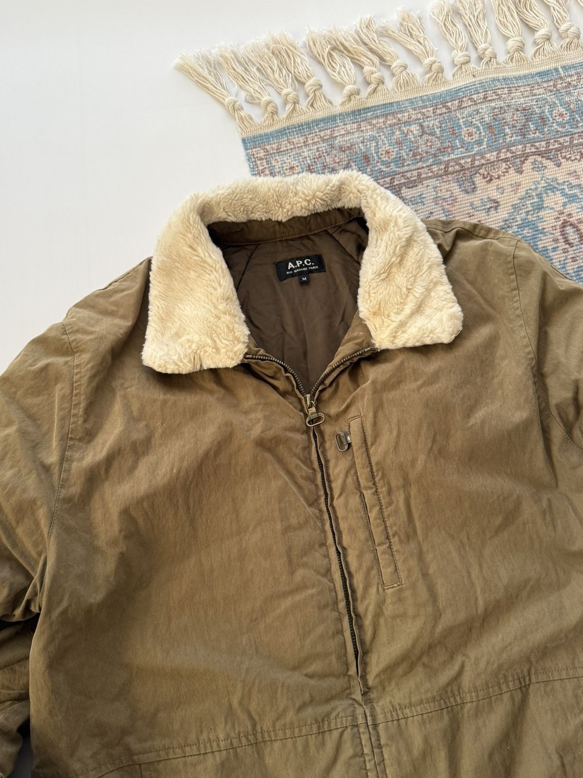 A.P.C. A.P.C. Rue Madame Paris Military Sherpa Khaki Men’s Jacket Size US M / EU 48-50 / 2 - 3 Thumbnail