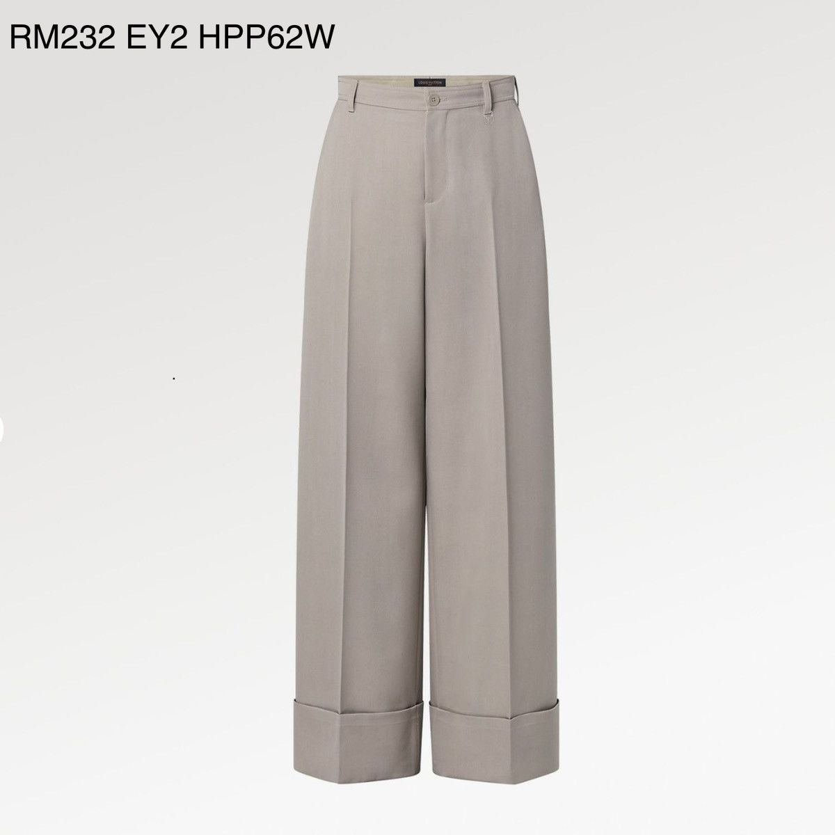 Louis Vuitton Louis Vuitton greyish beigr wide leg wool pants 46 Size US 31 - 1 Thumbnail