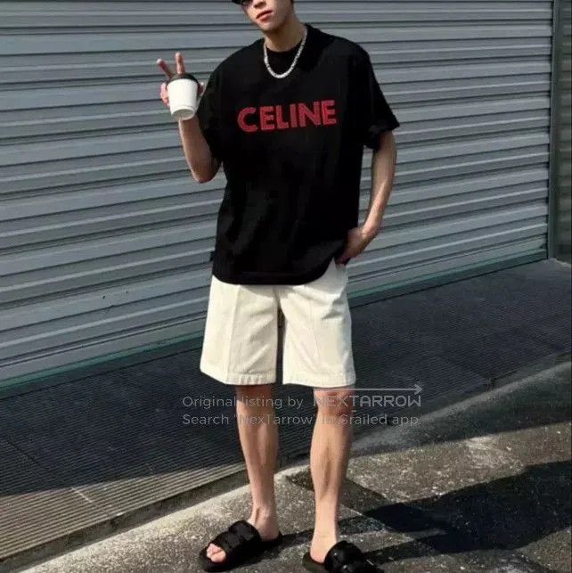 Celine Celine Letter Print Crewneck T. Size US M / EU 48-50 / 2 - 7 Thumbnail