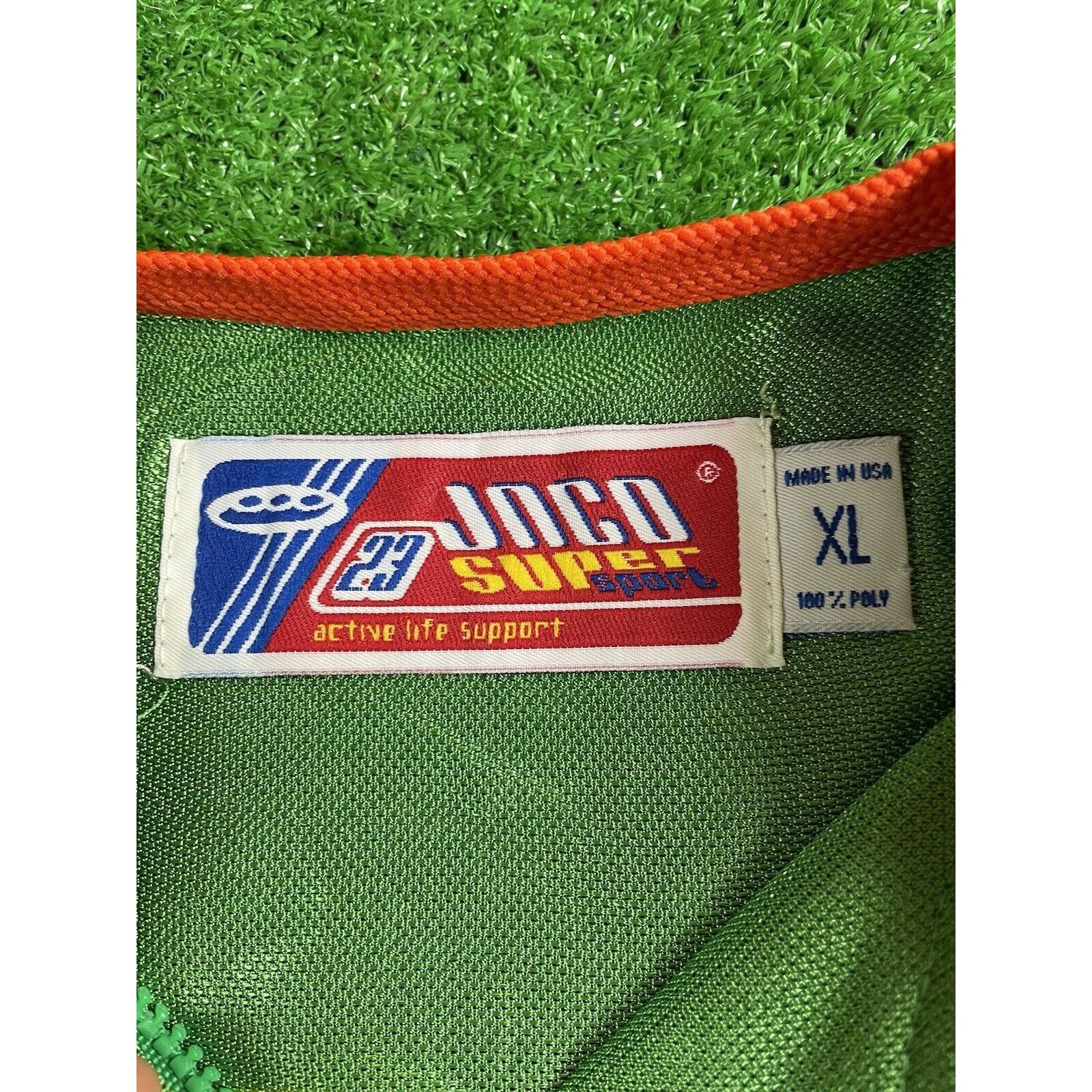 JNCO Vintage 90s Y2K JNCO Green XL Zip Cycling Shirt Jersey USA Size US XL / EU 56 / 4 - 2 Thumbnail