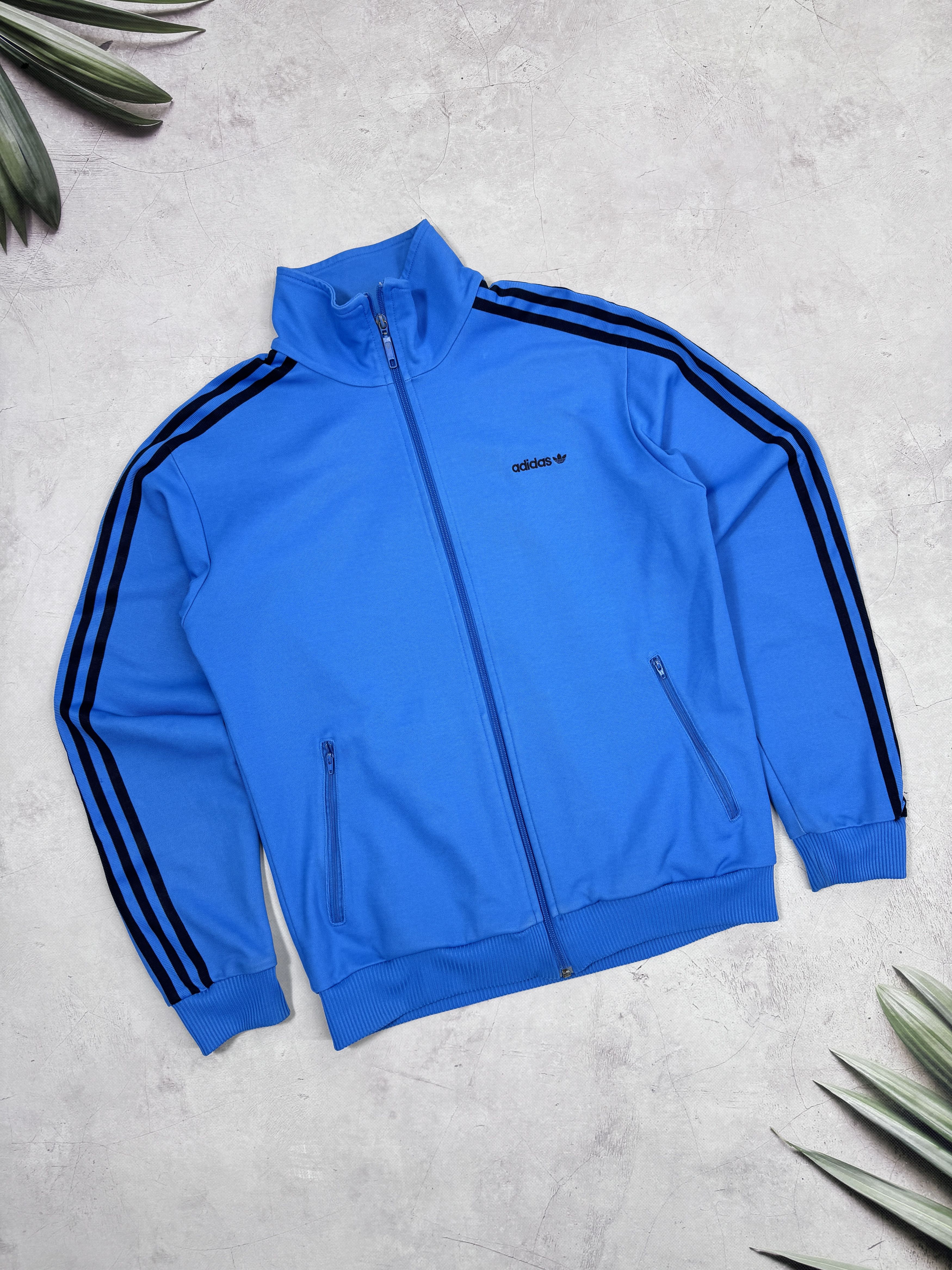 Adidas × Vintage Y2K Adidas Track Jacket Blue & Black Stripes Size US M / EU 48-50 / 2 - 1 Thumbnail
