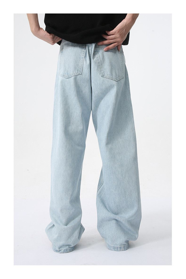 Japanese Brand × Jean Light-colored simple straight-leg loose casual jeans Size US 33 - 3 Thumbnail
