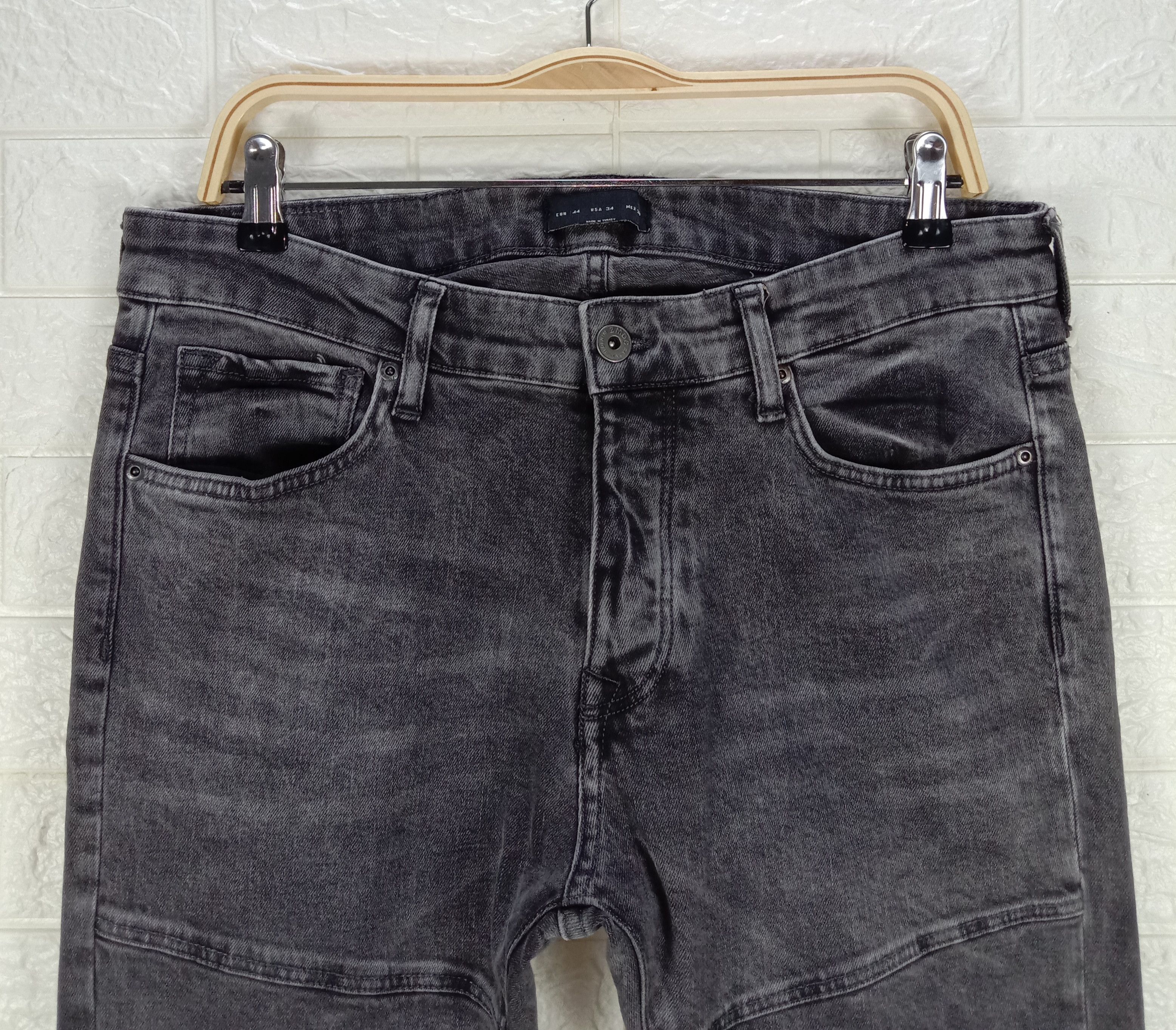 Zara Zara Skinny Biker Jeans Double Knee Denim Size US 34 / EU 50 - 2 Thumbnail