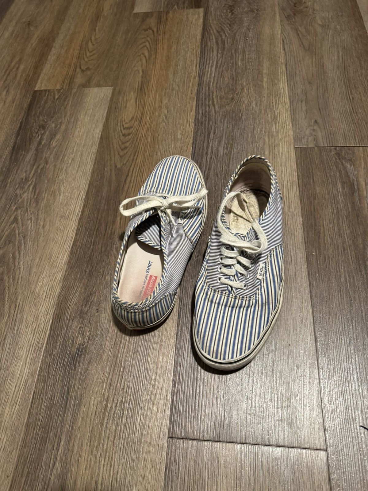 Comme des Garcons Supreme x Comme des Garcons x Authentic Pro ‘Pinstripe’ Size US 10.5 / EU 43-44 - 3 Thumbnail